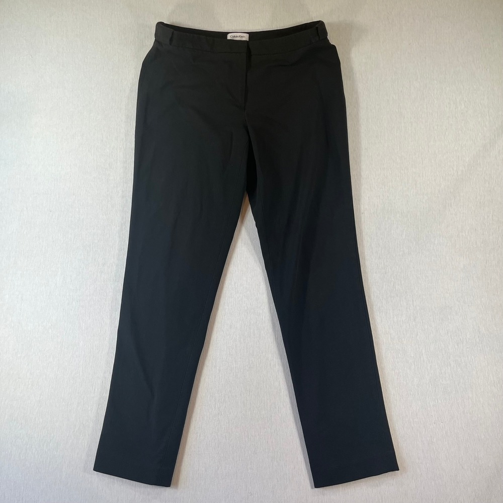 Vintage Calvin Klein Dress Pants Womens 6 Straight Leg Black 28.5" Inseam